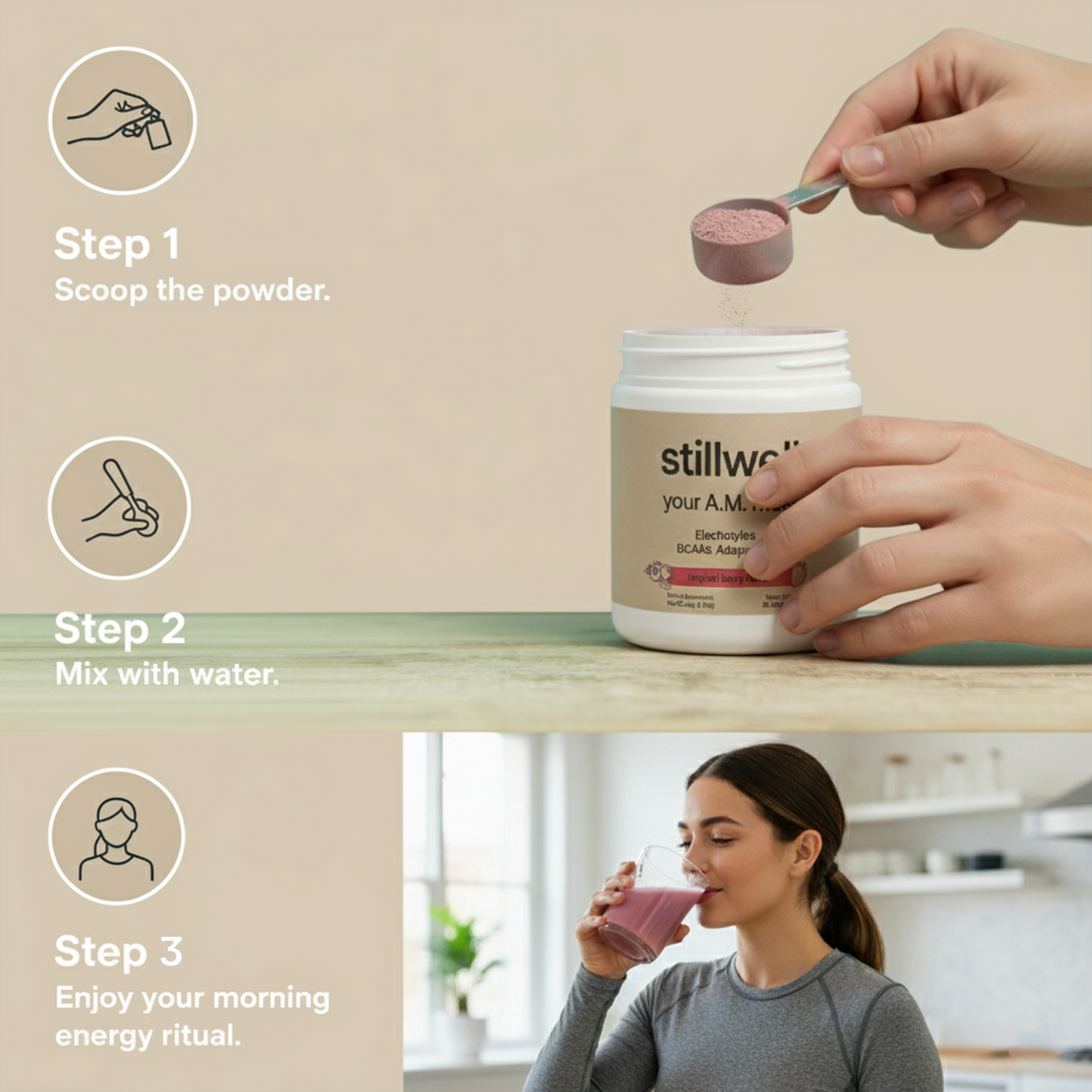 Stillwell Electrolytes, BCAAS, Adaptogens